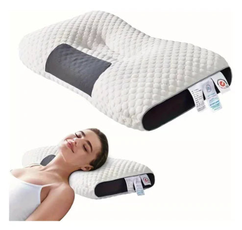 Almohada cervical de soporte ortopédico, antibacteriana 3D