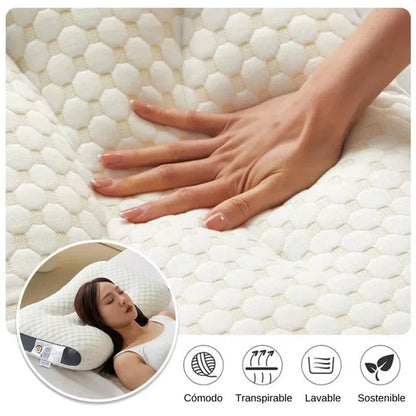 Almohada cervical de soporte ortopédico, antibacteriana 3D